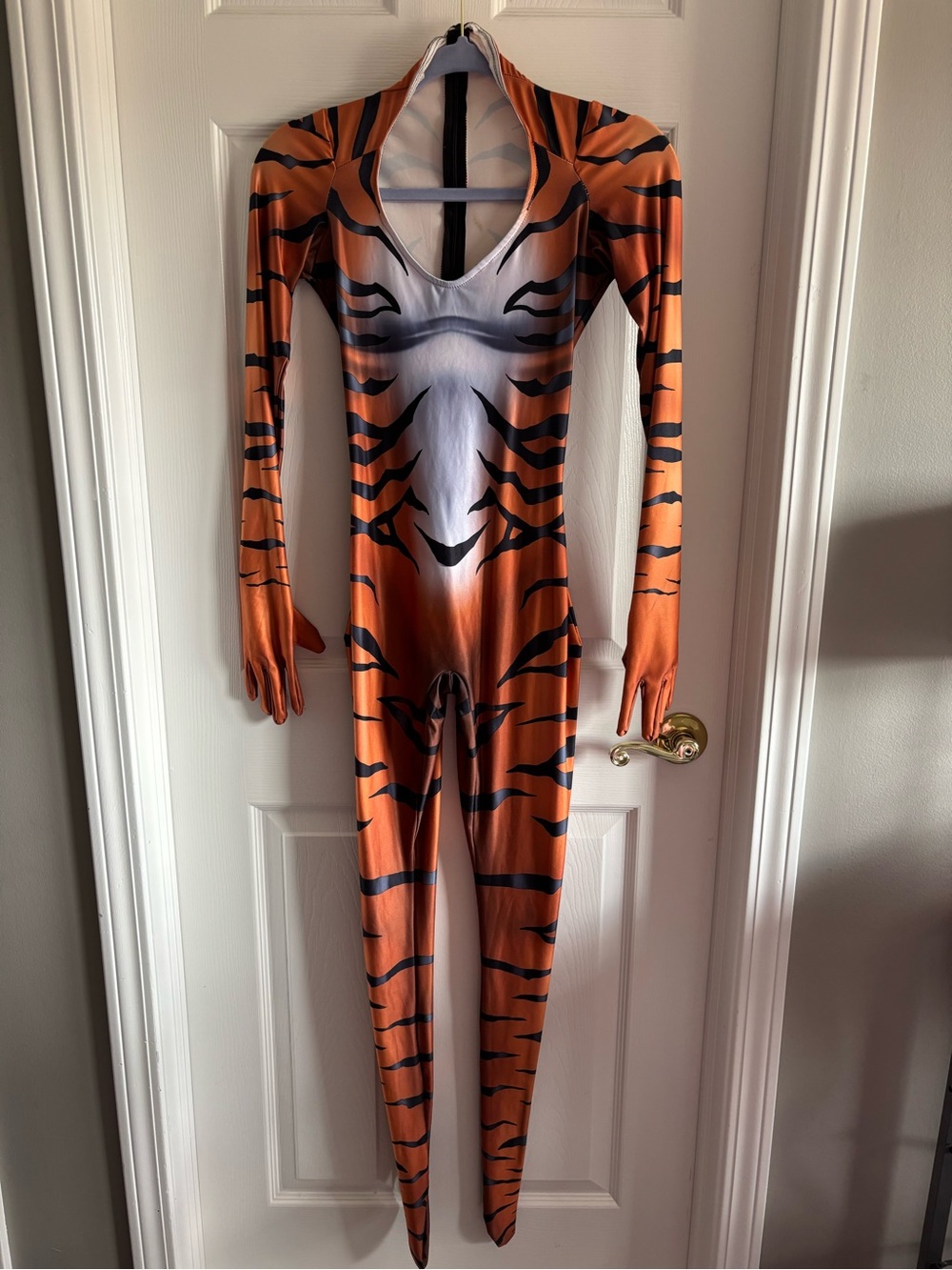 Tiger Red Cat Mary Jane Watson Spandex Suit Costume Cosplay